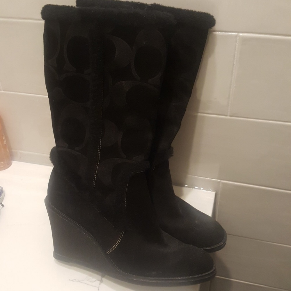 Coach shearling boots
